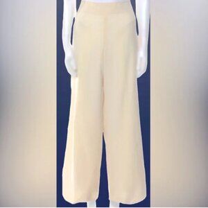 BRIONI Cream Wool Blend Wide Leg Trousers | Made in Italy | EUC